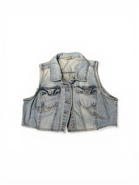 Highway Jeans Light Blue Denim Cropped Vest